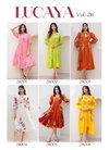 Lucaya Vol 28 Kota Checks Digital Printed Flared Designer One Piece Orders In India
